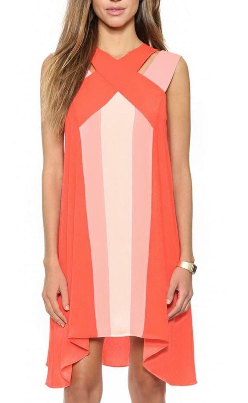 NWT BCBGMAXAZRIA Chantal crossover dress, Small $129 F42